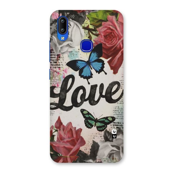 Lovely Butterfly Love Back Case for Vivo Y91