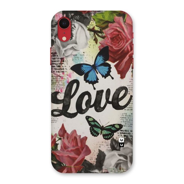 Lovely Butterfly Love Back Case for iPhone XR