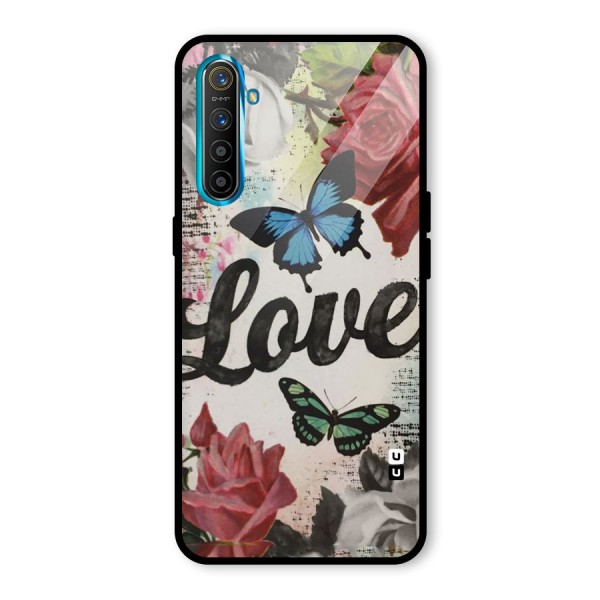 Lovely Butterfly Love Glass Back Case for Realme XT