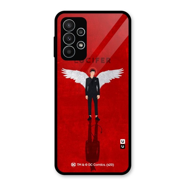 Lucifer Archangel Shadow Glass Back Case for Galaxy A23