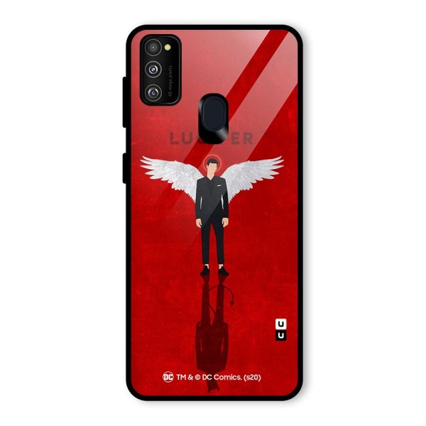 Lucifer Archangel Shadow Glass Back Case for Galaxy M21