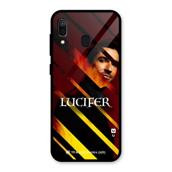 Lucifer Hell Stripes Glass Back Case for Galaxy A30