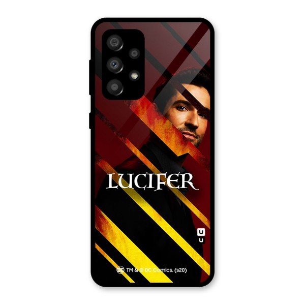 Lucifer Hell Stripes Glass Back Case for Galaxy A32