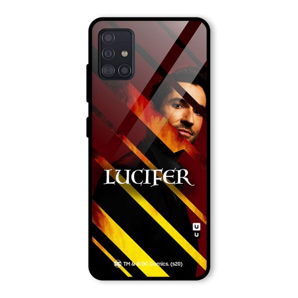 Lucifer Hell Stripes Glass Back Case for Galaxy A51