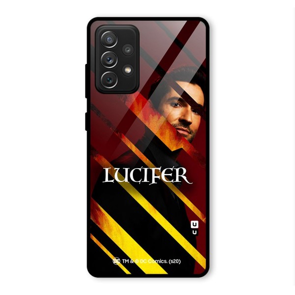 Lucifer Hell Stripes Glass Back Case for Galaxy A72