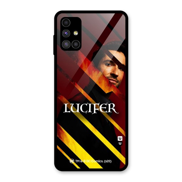 Lucifer Hell Stripes Glass Back Case for Galaxy M51