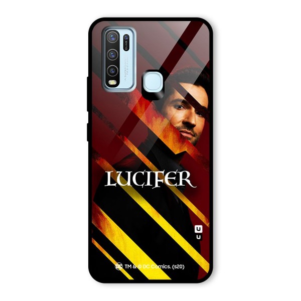 Lucifer Hell Stripes Glass Back Case for Vivo Y30