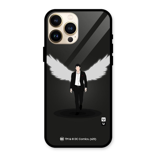 Lucifer Minimalistic Archangel Art Glass Back Case for iPhone 13 Pro Max