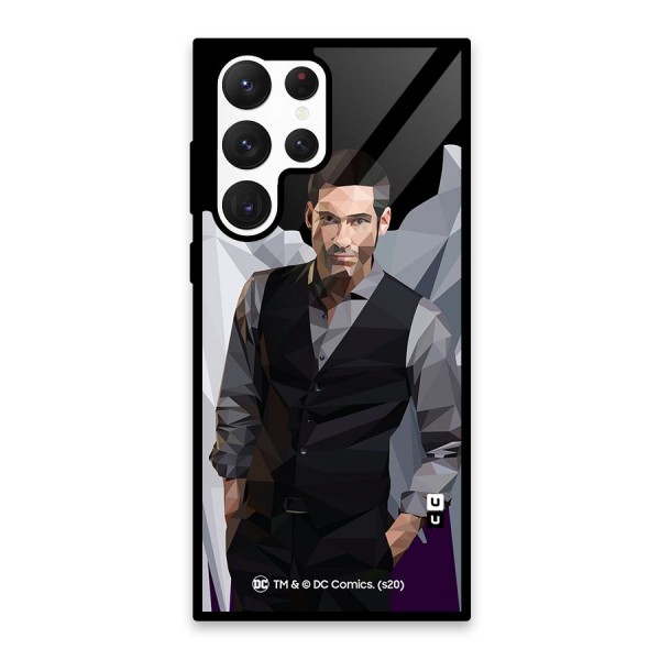 Lucifer Morningstar Art Abstract Glass Back Case for Galaxy S22 Ultra 5G