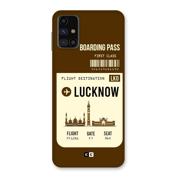 Lucknow Boarding Pass Back Case for Galaxy M31s