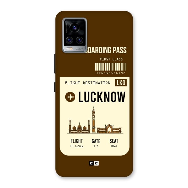 Lucknow Boarding Pass Back Case for Vivo V20 Pro