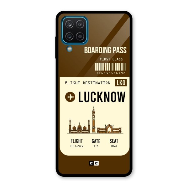 Lucknow Boarding Pass Glass Back Case for Galaxy A12