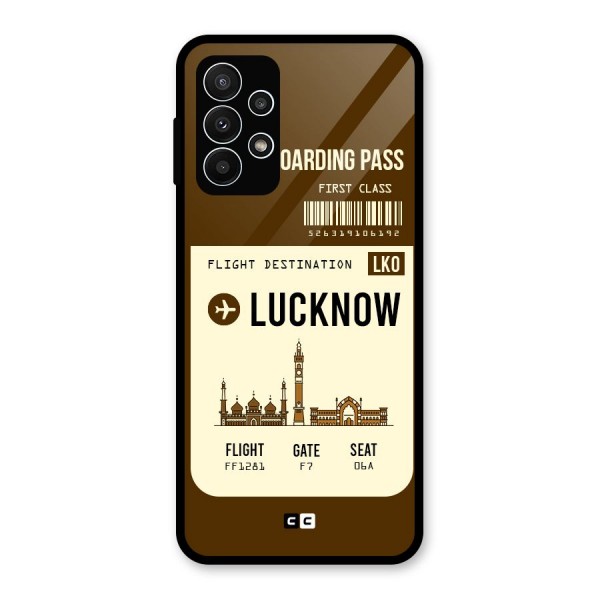 Lucknow Boarding Pass Glass Back Case for Galaxy A23