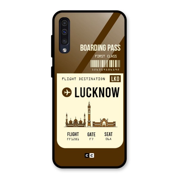 Lucknow Boarding Pass Glass Back Case for Galaxy A50s