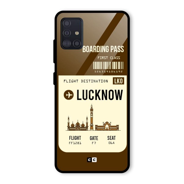 Lucknow Boarding Pass Glass Back Case for Galaxy A51