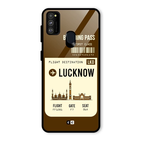 Lucknow Boarding Pass Glass Back Case for Galaxy M21