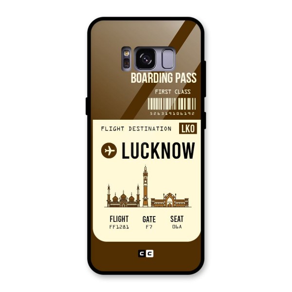 Lucknow Boarding Pass Glass Back Case for Galaxy S8