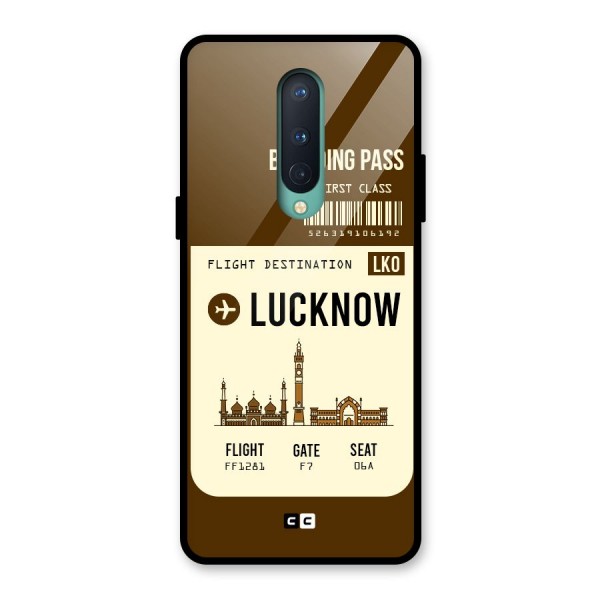 Lucknow Boarding Pass Glass Back Case for OnePlus 8