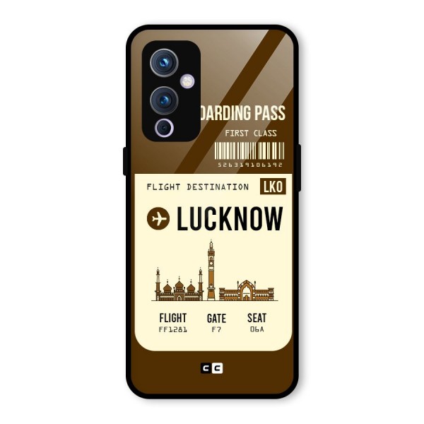 Lucknow Boarding Pass Glass Back Case for OnePlus 9