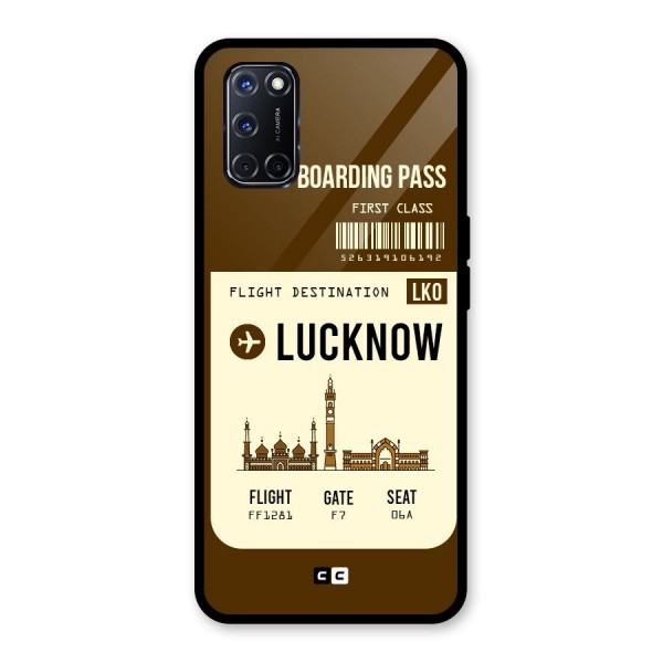 Lucknow Boarding Pass Glass Back Case for Oppo A52