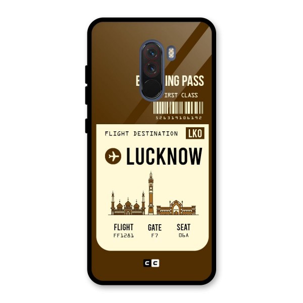 Lucknow Boarding Pass Glass Back Case for Poco F1