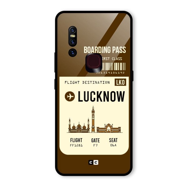 Lucknow Boarding Pass Glass Back Case for Vivo V15