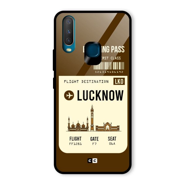 Lucknow Boarding Pass Glass Back Case for Vivo Y12