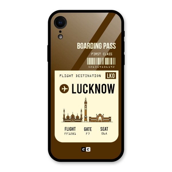 Lucknow Boarding Pass Glass Back Case for XR