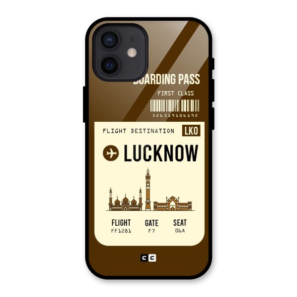 Lucknow Boarding Pass Glass Back Case for iPhone 12
