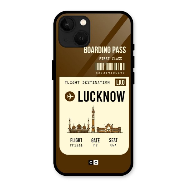 Lucknow Boarding Pass Glass Back Case for iPhone 13