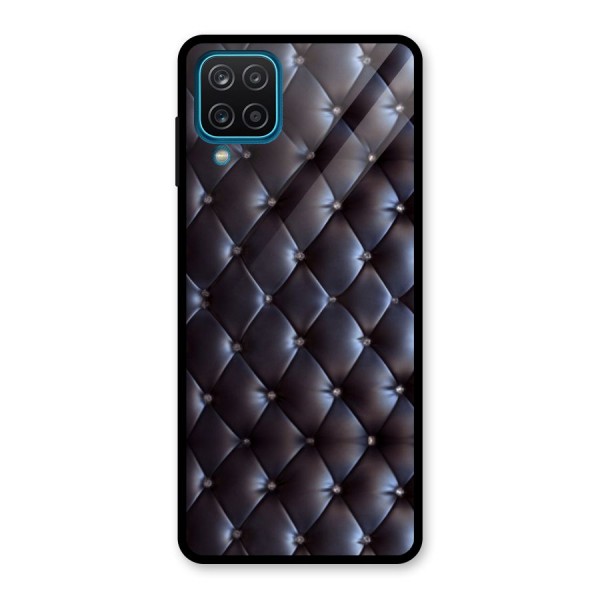 Luxury Pattern Glass Back Case for Galaxy A12