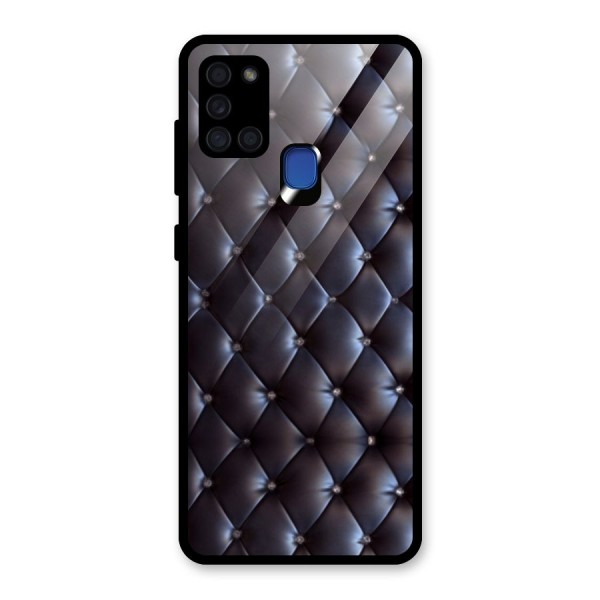 Luxury Pattern Glass Back Case for Galaxy A21s