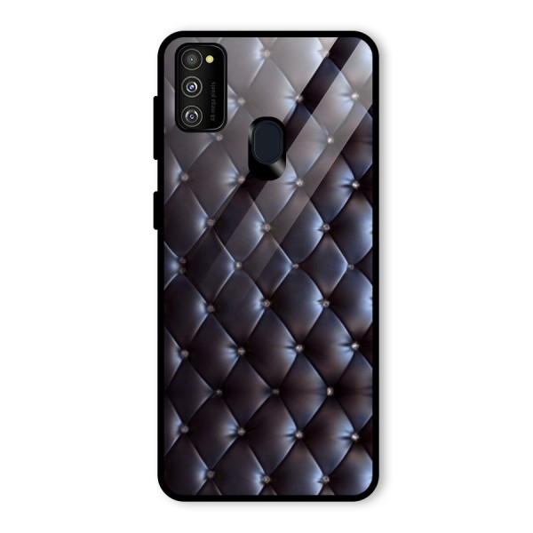 Luxury Pattern Glass Back Case for Galaxy M21