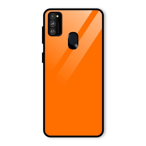 Mac Orange Glass Back Case for Galaxy M21