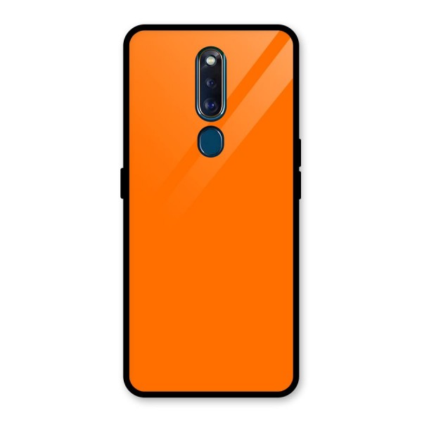 Mac Orange Glass Back Case for Oppo F11 Pro