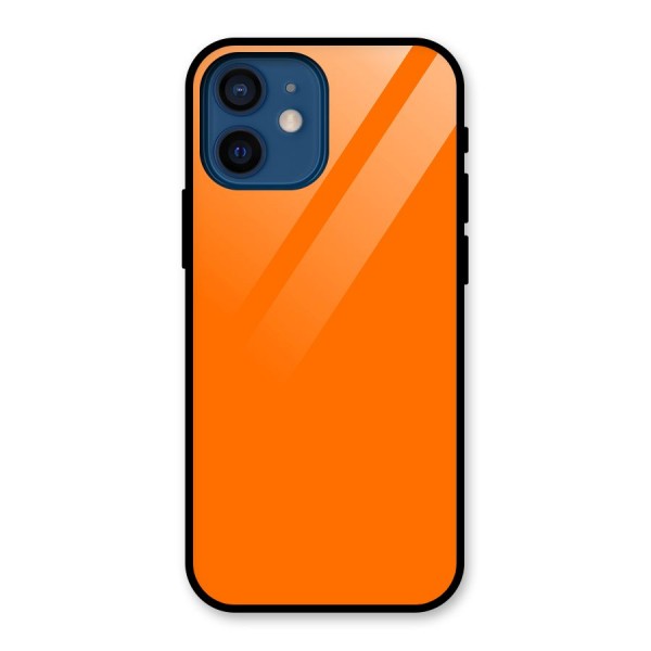 Mac Orange Glass Back Case for iPhone 12 Mini