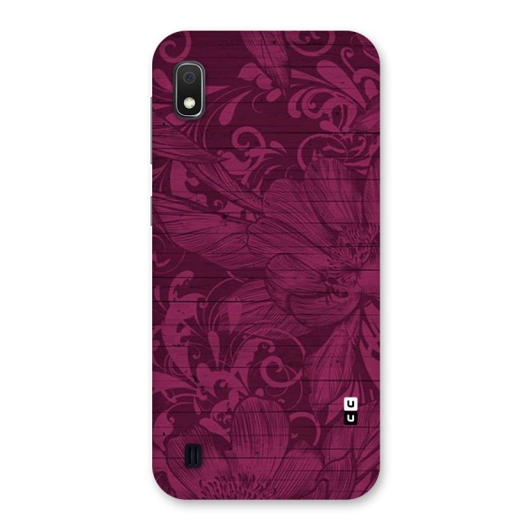 Magenta Floral Pattern Back Case for Galaxy A10