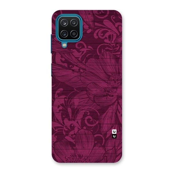 Magenta Floral Pattern Back Case for Galaxy F12