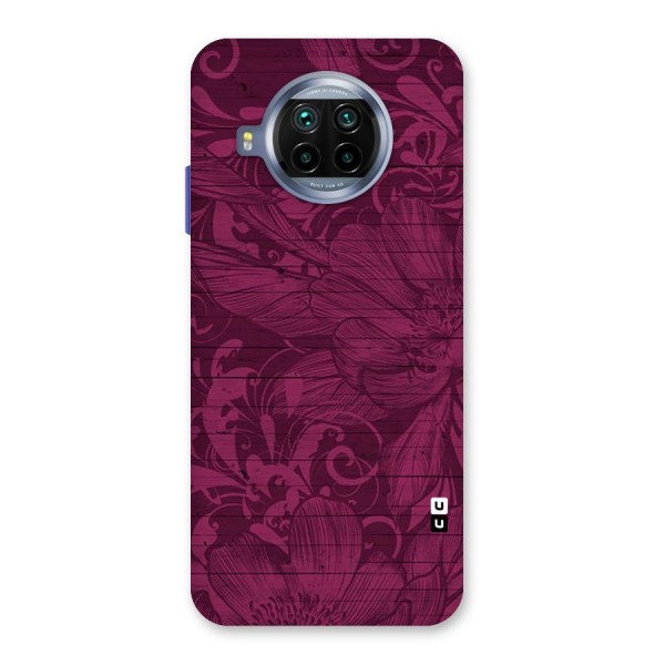 Magenta Floral Pattern Back Case for Mi 10i