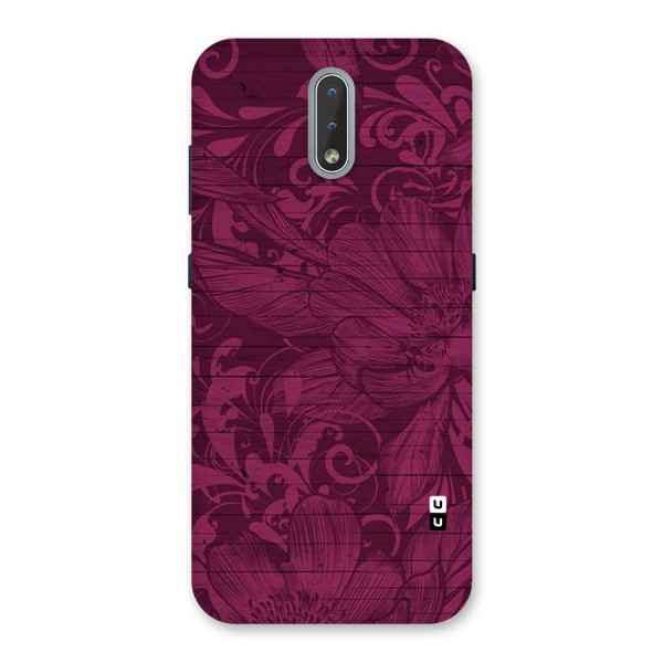 Magenta Floral Pattern Back Case for Nokia 2.3