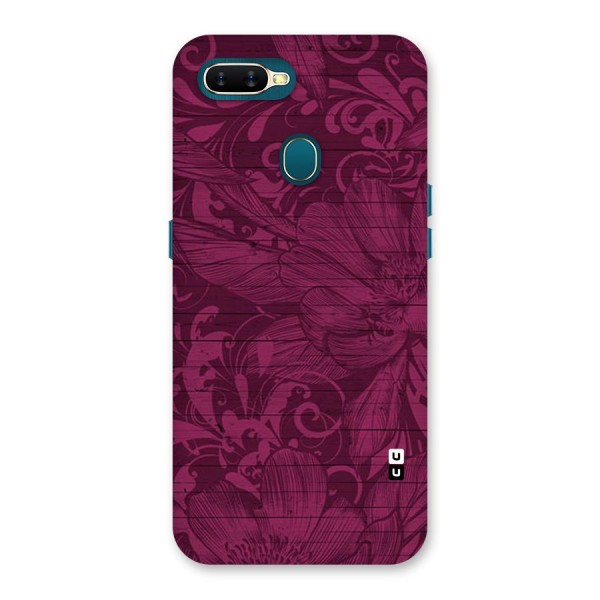 Magenta Floral Pattern Back Case for Oppo A11k