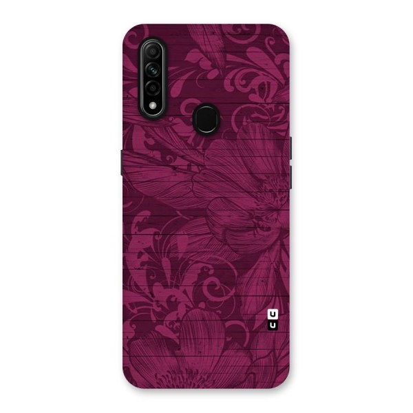 Magenta Floral Pattern Back Case for Oppo A31