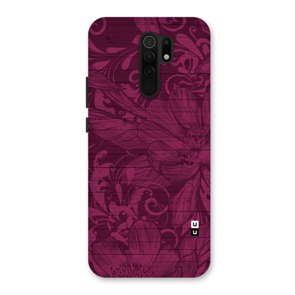 Magenta Floral Pattern Back Case for Poco M2