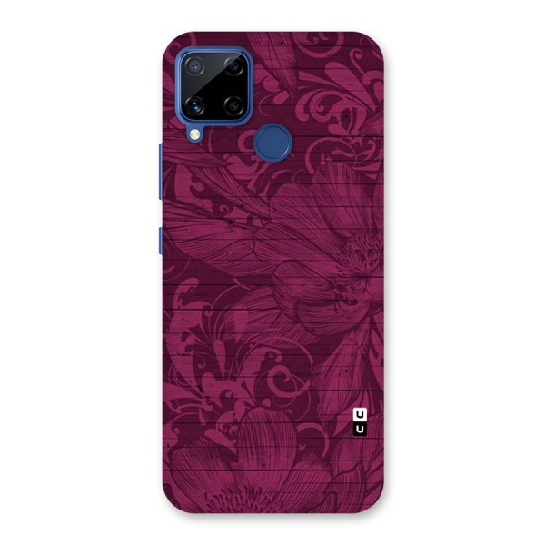 Magenta Floral Pattern Back Case for Realme C12