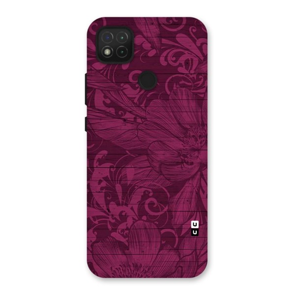 Magenta Floral Pattern Back Case for Redmi 9