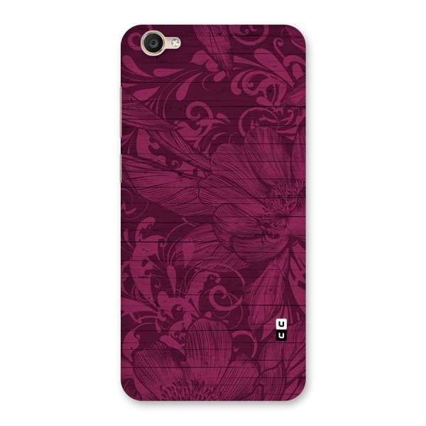 Magenta Floral Pattern Back Case for Vivo Y55s