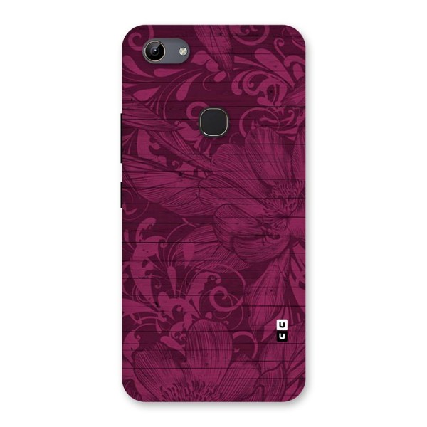 Magenta Floral Pattern Back Case for Vivo Y81