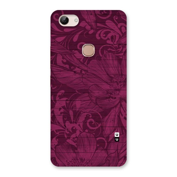 Magenta Floral Pattern Back Case for Vivo Y83