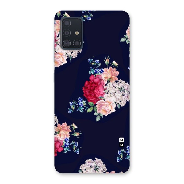 Magenta Peach Floral Back Case for Galaxy A51