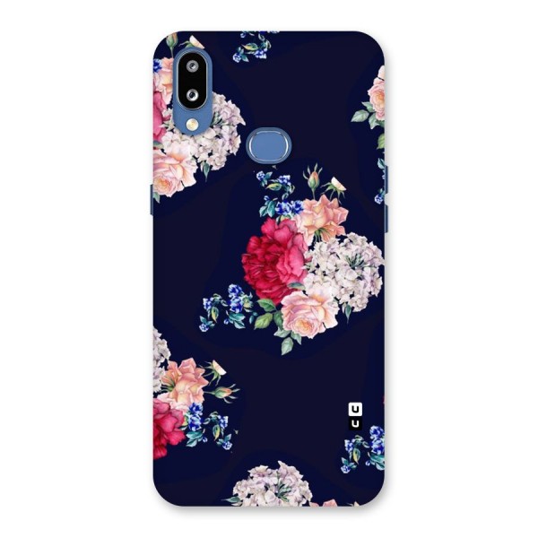 Magenta Peach Floral Back Case for Galaxy M01s